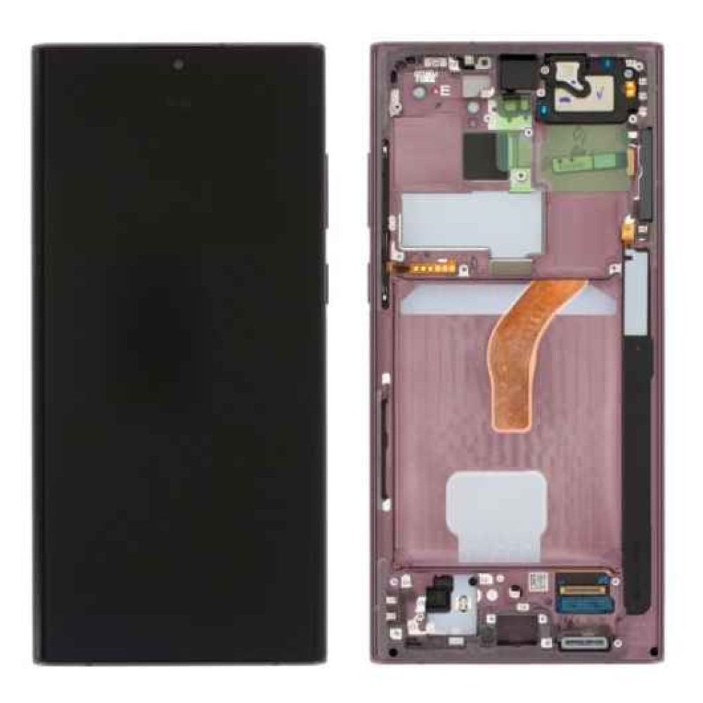 Samsung Galaxy S22 Ultra LCD Screen With Frame Burgundy - Cellspare